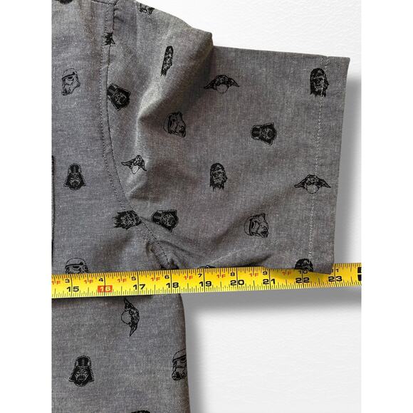 Star Wars Short Sleeve Button Up Shirt, Kids’ Size XL - Picture 4 of 9